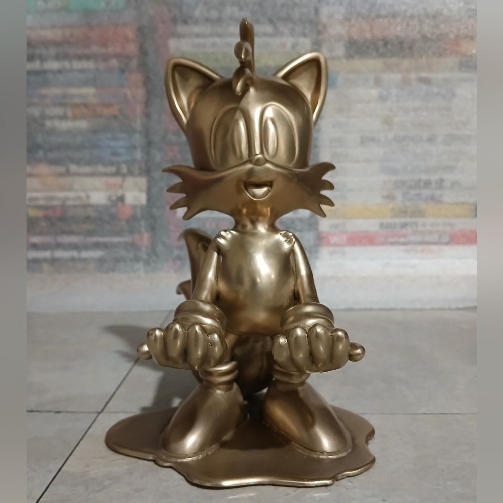 Tails Bronze Cast Statue Controller and Phone Holder